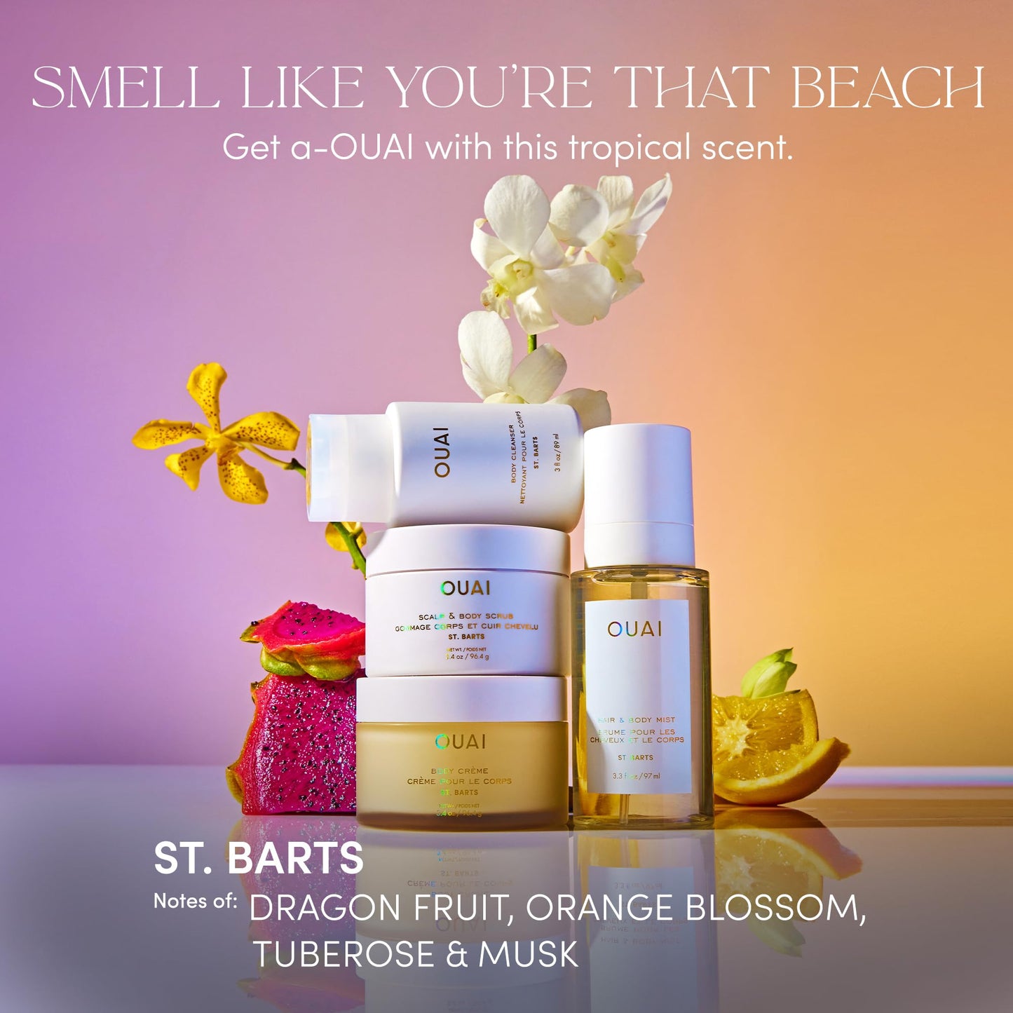 OUAI Body Creme, St. Barts Travel Size - Hydrating Whipped Body Cream with Cupuaçu Butter, Coconut Oil & Squalane - Softens Skin & Delivers Radiant Glow - Sulfate-Free Skin Care (3.4 oz) OUAIBuy Supplements Australia