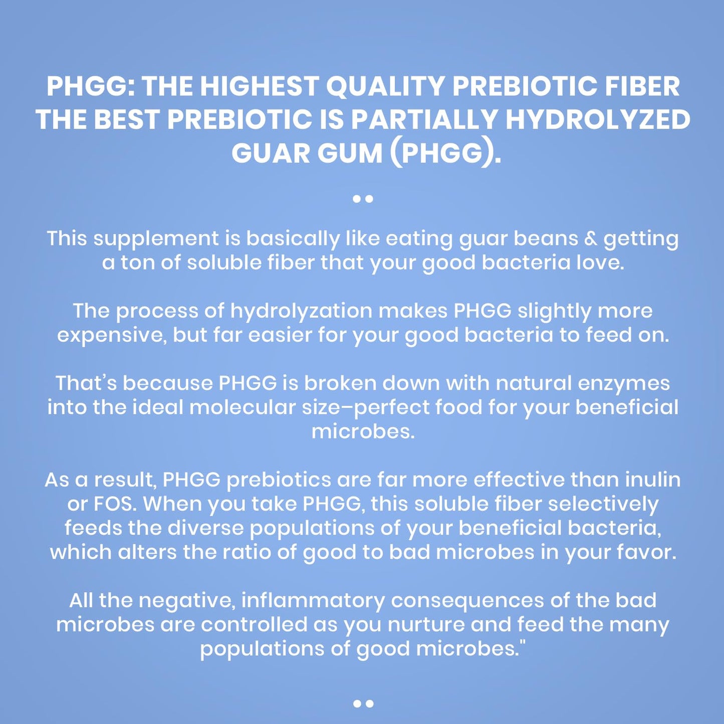 PERFECT PASS Prebiotic PHGG Partially Hydrolyzed Guar Gum 210g Powder - 100% Natural Gluten Free Non GMO - Certified Kosher Vegetarian Sugar Free