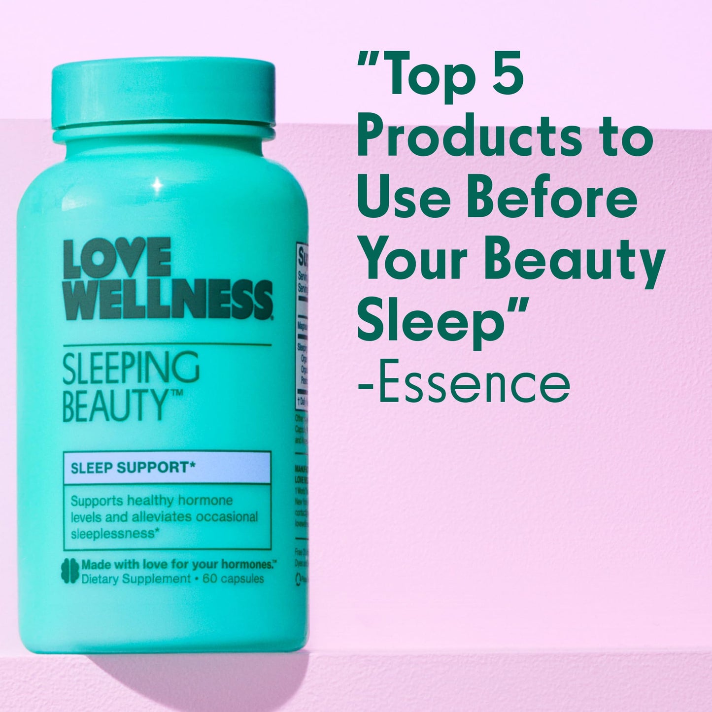 Love Wellness Sleeping Beauty | Sleep Support with Melatonin, Magnesium & L-Theanine | Promotes Restful Sleep, Relaxation & Calmness | Organic Valerian Root Powder & Lemon Balm | 60 Count Love WellnessBuy Supplements Australia