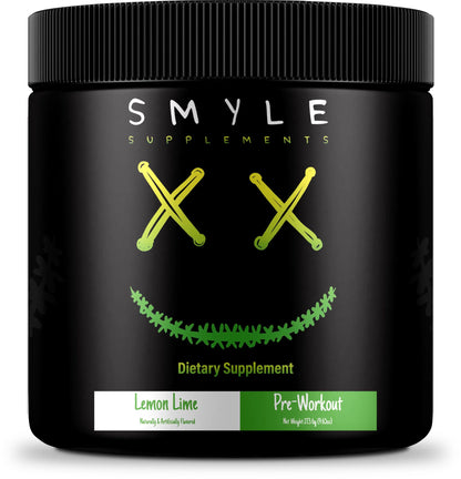 Smyle USA Pre-Workout Powder Lemon Lime - Pre Workout Energy with 400mg Alpha Smyle Supplements