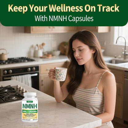NMNH Supplement 1000mg - Nicotinamide Mononucleotide Alternative, Boost NAD+ with Liposomal Resveratrol & Nicotinamide Riboside NR, for Healthy Cellular, Aging, Energy, 120 Vegan Non-GMO Capsules QmiozzyBuy Supplements Australia