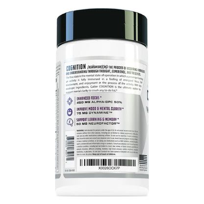 COGNITION High Potency Brain Nootropic Focus Supplement: Best Nootropic and Energy Pills for Mental Clarity, Memory, Studying, Gaming, and Work | Alpha GPC, Dynamine, Caffeine, L Theanine , 60 Count Cutler Nutrition buy supplements Au