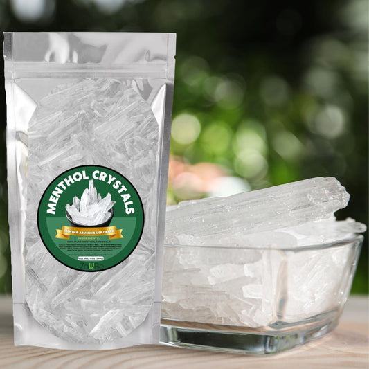 ZAVBE 1LB Menthol Crystal Mentha Arvensis Pure Natural in Resealable Bag USP Food Grade ZAVBE