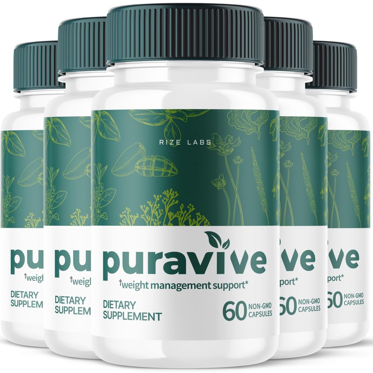 (5 Pack) Puravive Weight Health Pills, Puravive Exotic Rice Capsules Reviews, Purevive Weight rize labs