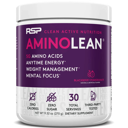 RSP NUTRITION AminoLean Pre Workout Energy (BlackBerry Pomegranate 30 Servings) RSP NUTRITION