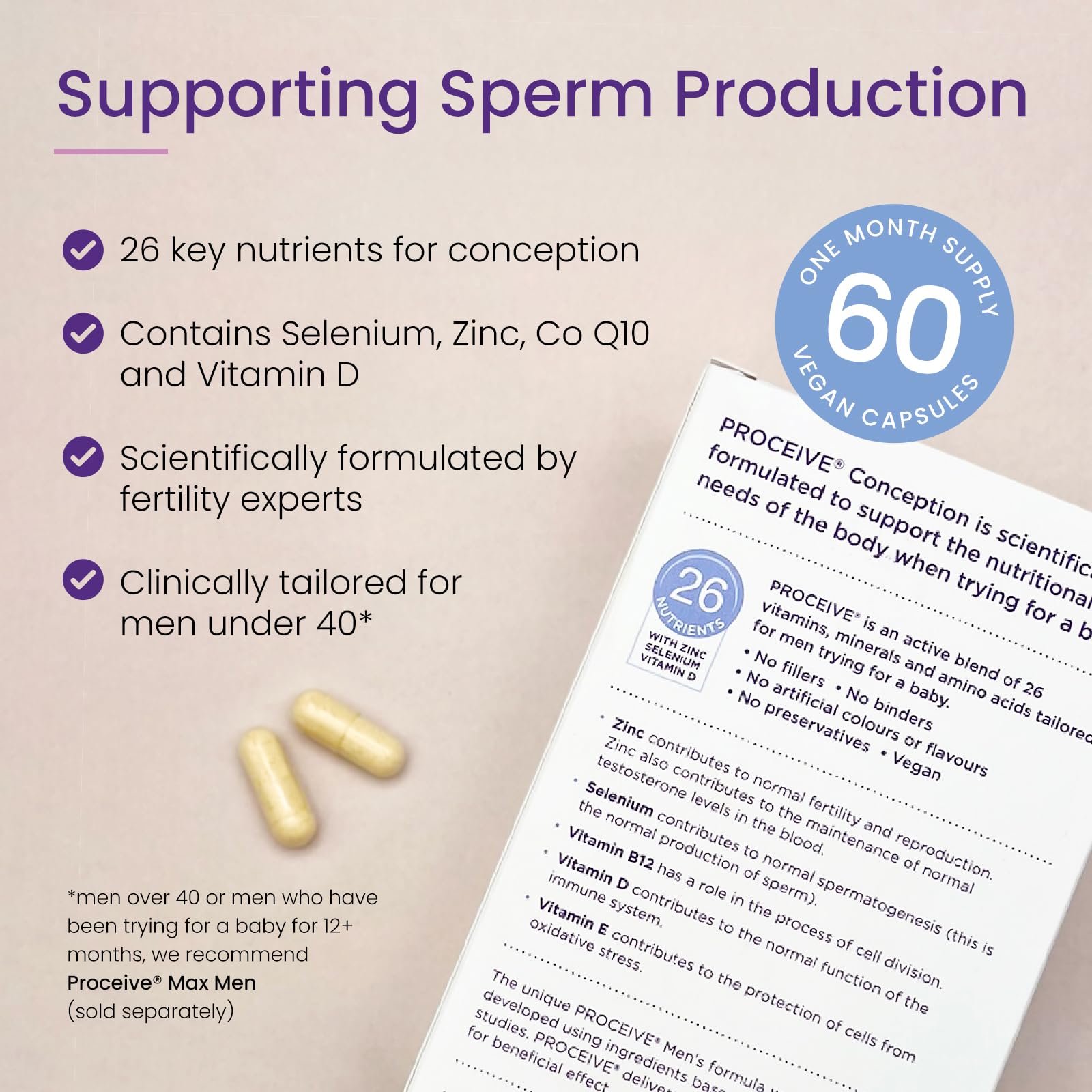 Proceive® Men Fertility Supplement for Conception - Vitamins & Minerals for Men Trying ProceiveBuy Supplements Australia