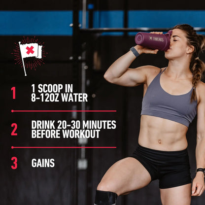 Xwerks Ignite Blue Razz Pre Workout Powder - Best Natural Keto Pre-Workout for Women Xwerks