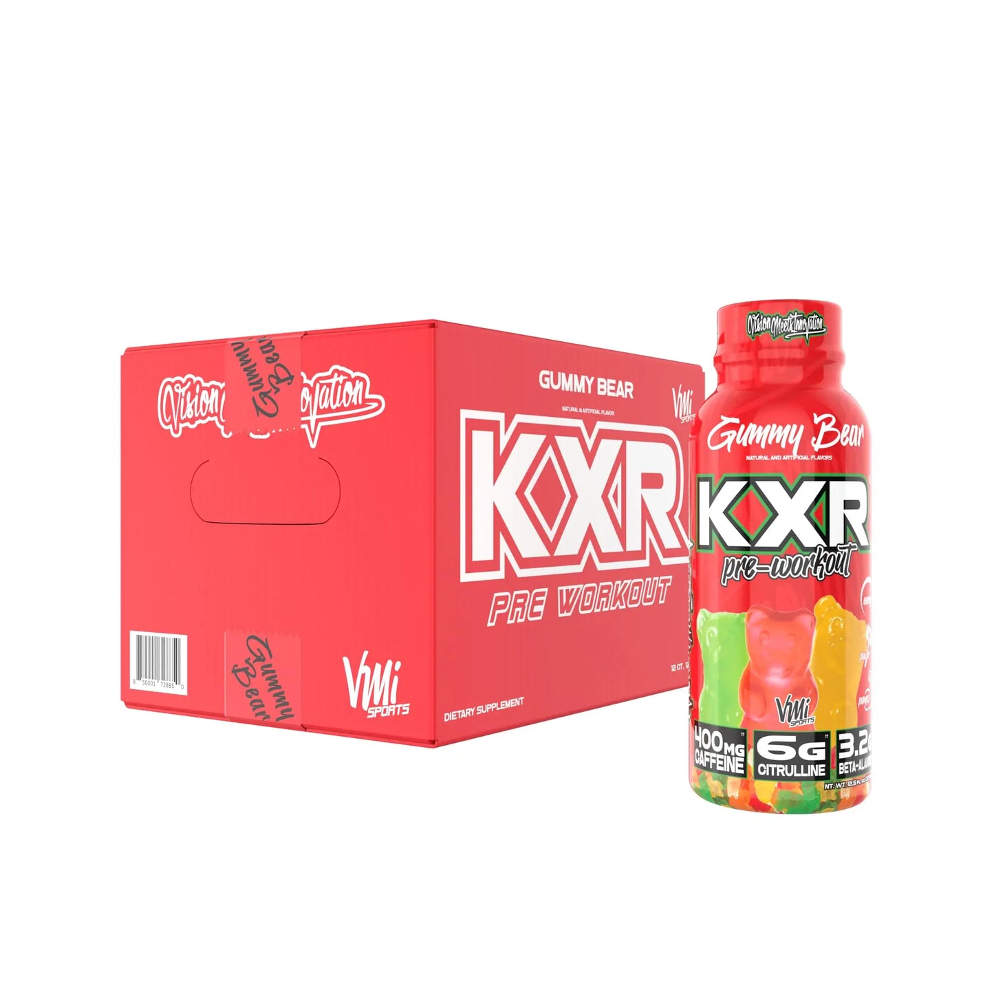 VMI Sports KXR High Stimulant Pre-Workout Energy Ready to Drink 400mg Caffeine VMI Sports