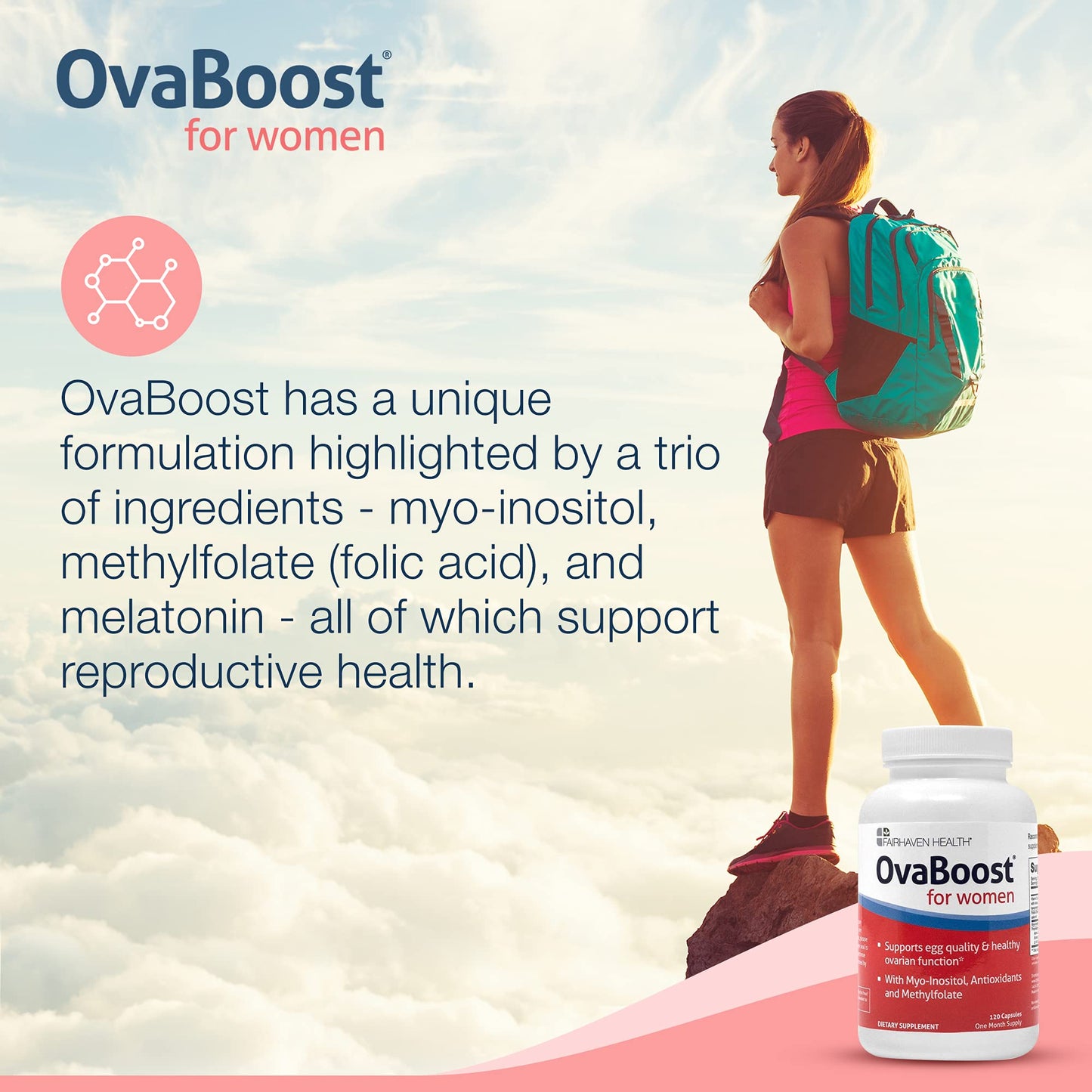 FertilAid for Women & Ovaboost Combo, Female Fertility Supplement & Natural Fertility Vitamin Fairhaven Health