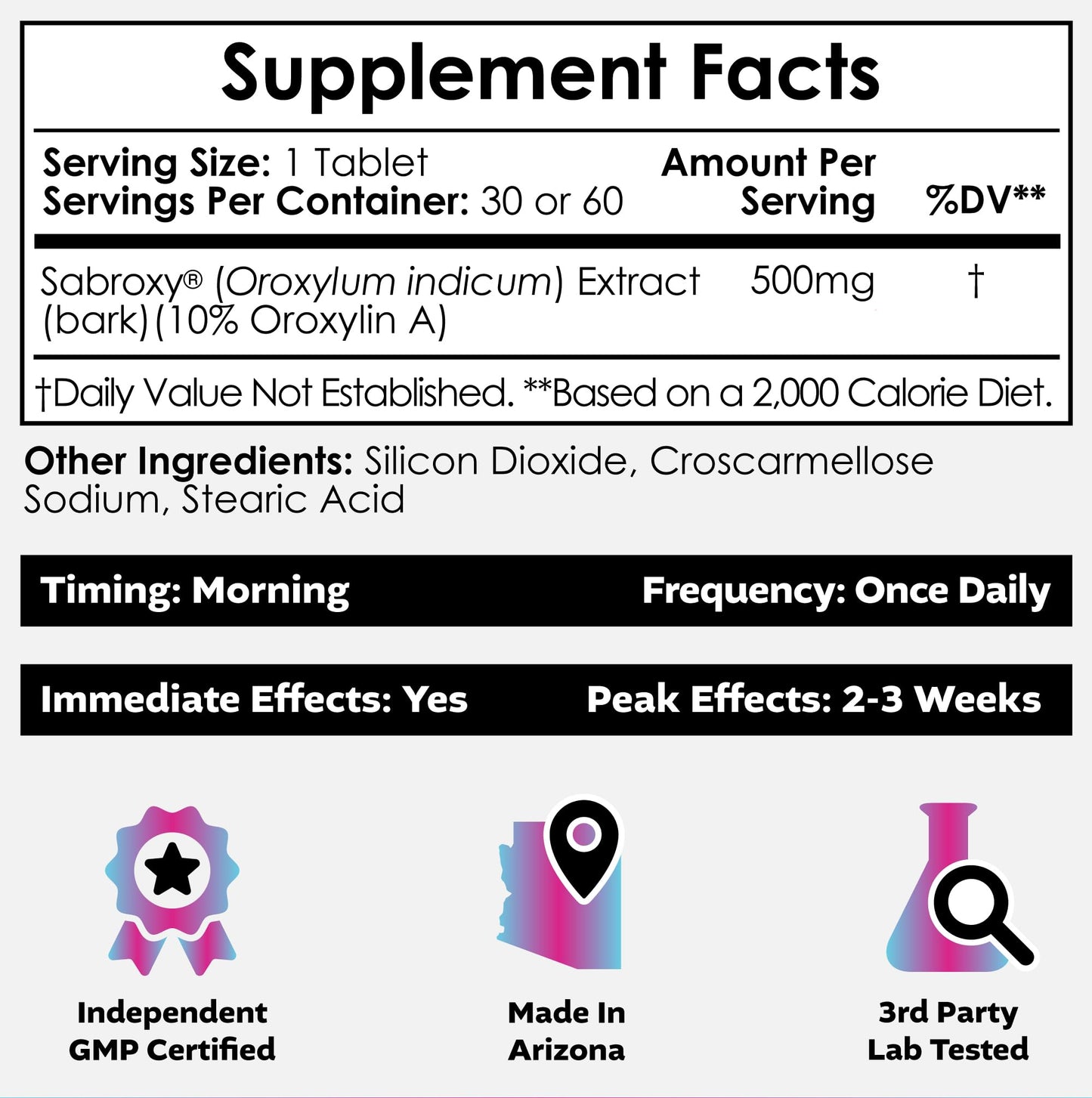 Nootropics Depot Sabroxy® Tablets | 500mg | 30 Count | Minimum 10% Oroxylin-A | Oroxylum indicum | May Help Promote Focus & Motivation | May Help Promote Cognitive Function Nootropics DepotBuy Supplements Australia