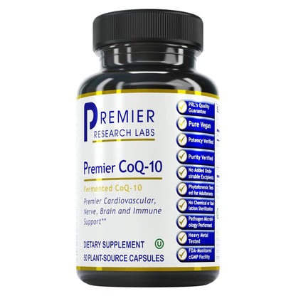 Premier Research Labs CoQ10 - Coenzyme Q10, Co Q 10 Supplement, 100mg Capsules, Ubiquinol Co Enzyme Q-10 with Red Algae & MCT Oil - 60 Vegetarian Capsules Premier Research Labs buy supplements Au