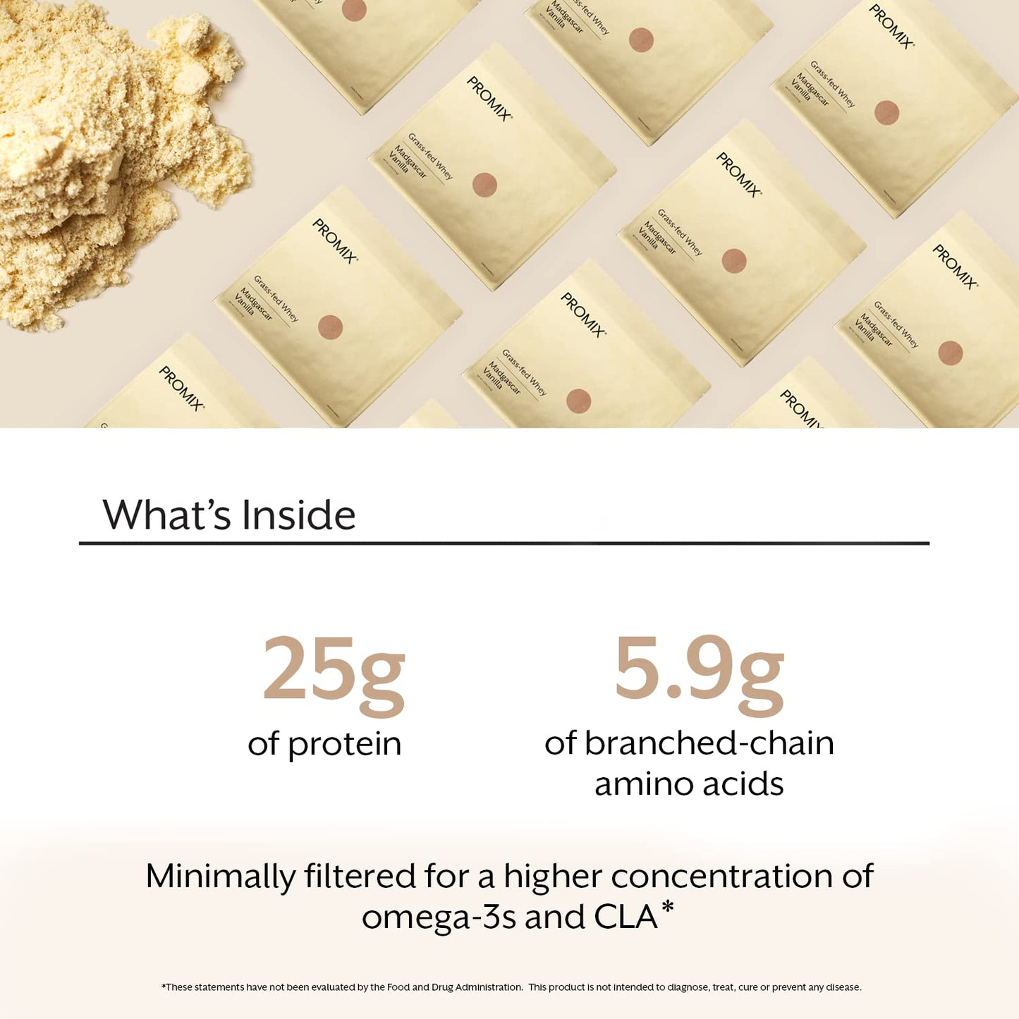 Promix Whey Protein Powder, Vanilla - 2.5lb Bulk - Grass-Fed & 100% All Natural ProMix NutritionBuy Supplements Australia