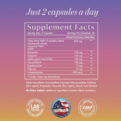 Cell Theory NAD+ Supplement – Triple Action Liposomal NAD+ & NADH Formula for Cellular Energy, Mitochondrial Support, and Longevity, Developed by Dr. Halland, 60 Capsules (30-Day Supply) Cell TheoryBuy Supplements Australia