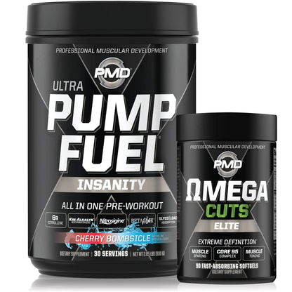 PMD Sports Ultra Pump Fuel Insanity - Pre Workout - Cherry Bombsicle (30 Servings) PMD