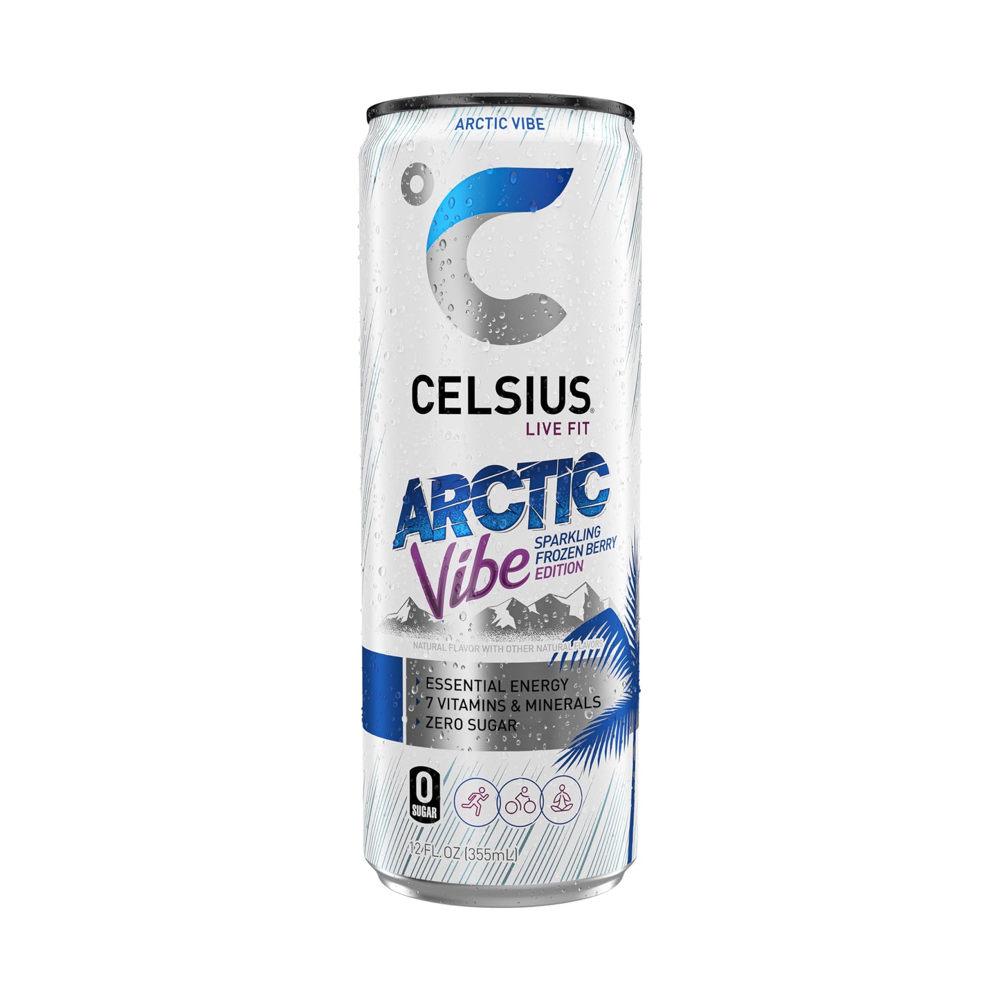 CELSIUS Arctic Vibe Sparkling Frozen Berry, Functional Essential Energy Drink, 12 Fl Oz CELSIUSBuy Supplements Australia