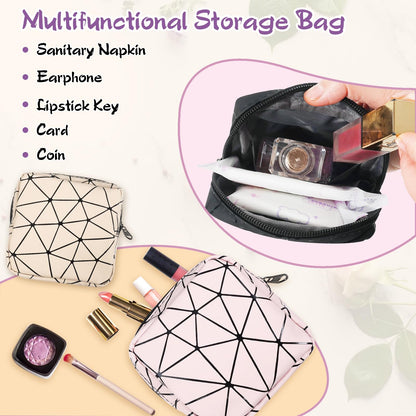 Yazabai Sanitary Napkin Storage Bag Pouch 4PCS Pads and Tampons Bags Pouches Portable Yazabai