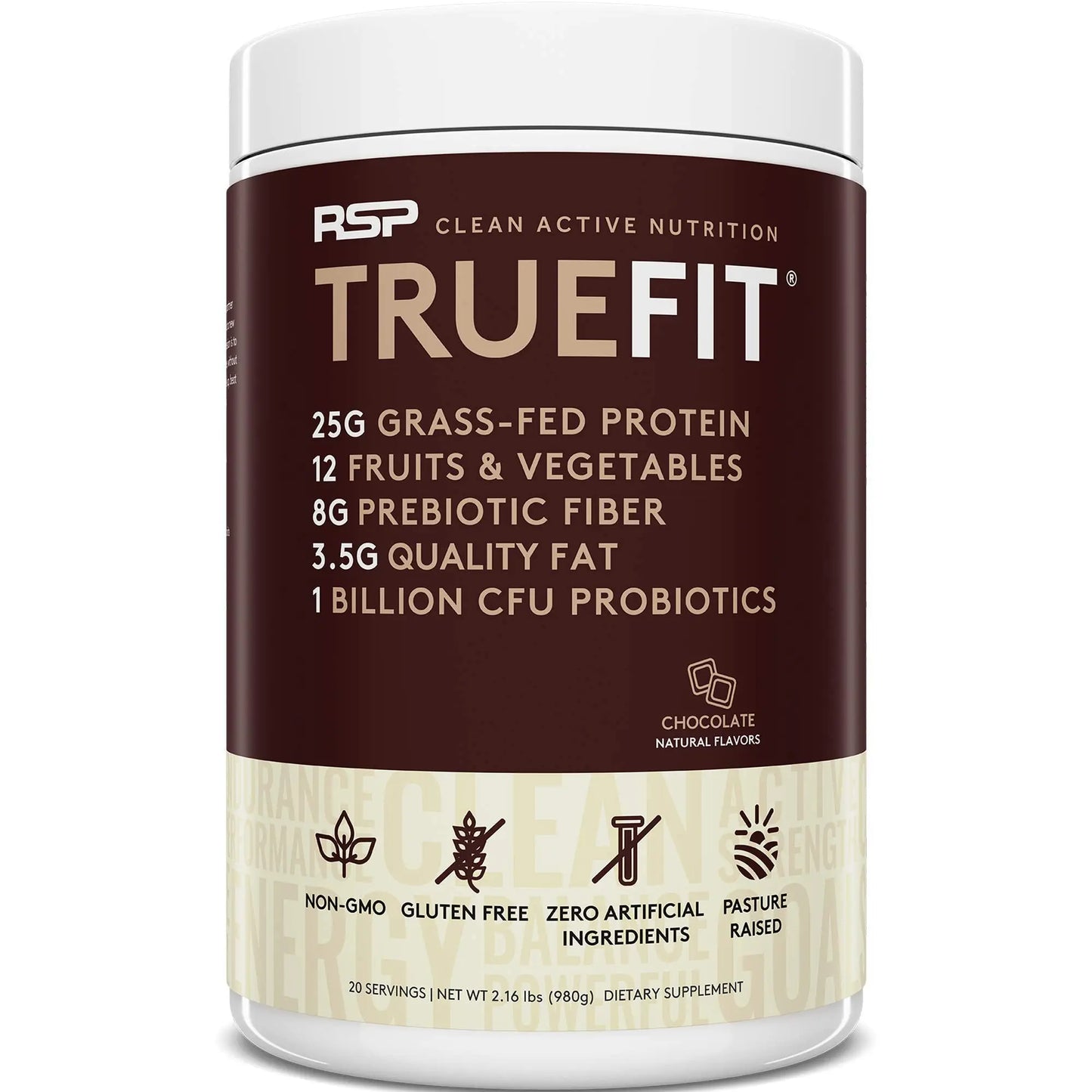 RSP NUTRITION TrueFit Protein Powder (Chocolate 2 LB) with AminoLean Pre Workout RSP NUTRITION