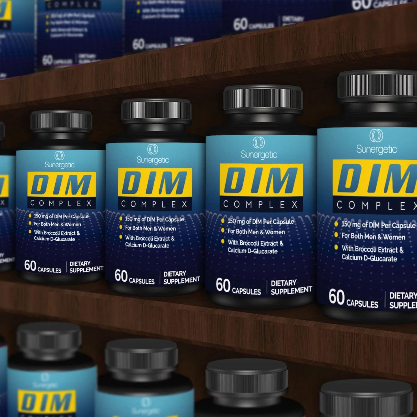 Sunergetic Premium DIM Supplement– 150mg DIM (diindolylmethane), Broccoli Sunergetic