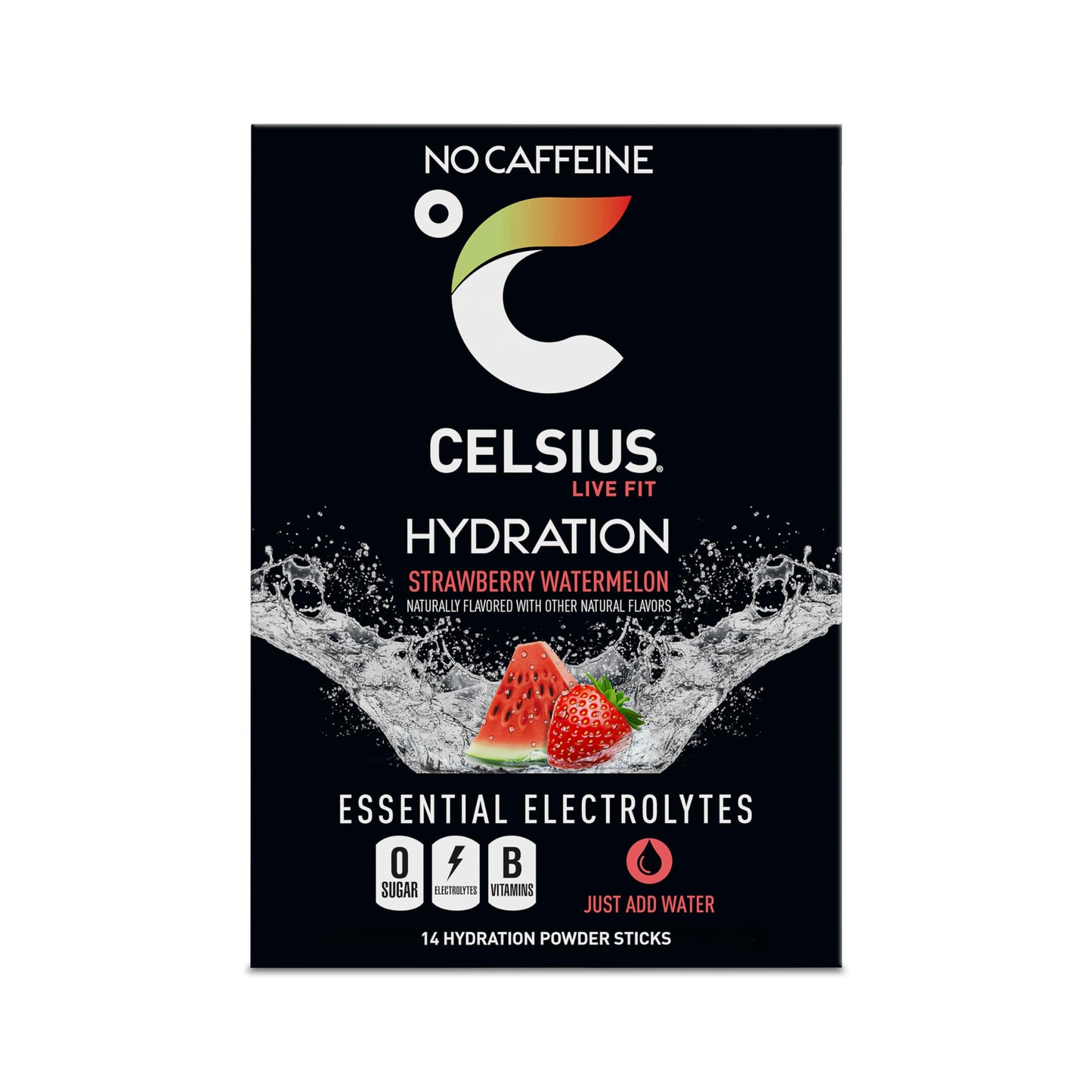 CELSIUS Hydration™ Strawberry Watermelon, Sugar Free Electrolyte Hydration Drink Mix (Pack of 14)