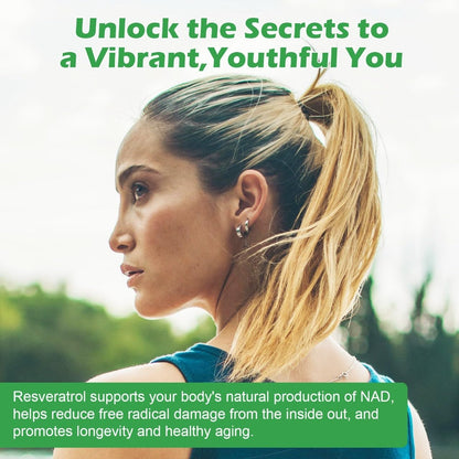 VitaCosmoX NAD+ with Resveratrol Similar to Nicotinamide Riboside Supplement, 1000 mg, 90 Capsules Vegan Non-GMO VitaCosmoXBuy Supplements Australia