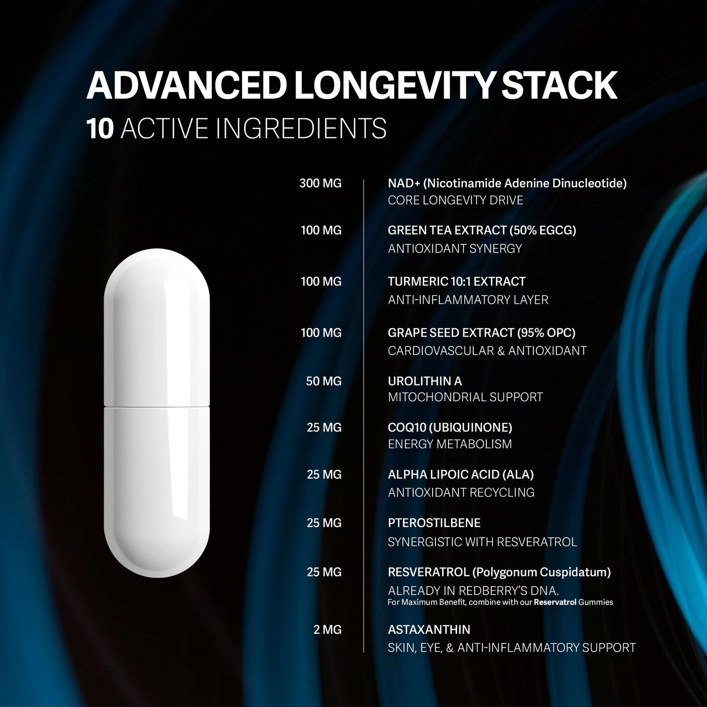 NAD Supplement with Direct NAD+ 300mg (NAD Plus) | Advanced Longevity Complex with Urolithin A & Resveratrol | NMN Alternative | 60 Capsules | Non-GMO, Gluten Free | Made in USA Redberry OrganicsBuy Supplements Australia