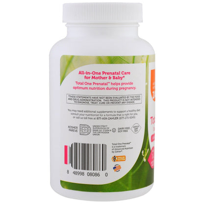 Zahler Total One Prenatal, Essential Once-Daily Prenatal, 90 Capsules Zahlers