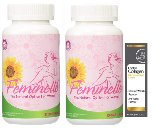 2 BOTTLES 240 CAPSULES FEMINELLE LAURA FLORES MENOPAUSIA by Feminelle Feminelle