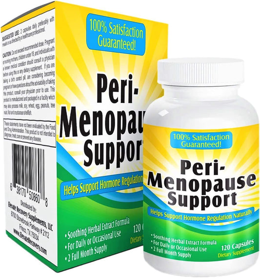 2-Month Perimenopause Support Supplement (All-in-1) Herbal Extract Relief Formula with 12 Active Ingredients Elevate Recovery Supplements