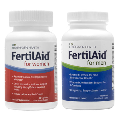 Fertilaid for Men and Women Combo, Male and Female Fertility Supplements, Vitamins Fairhaven Health