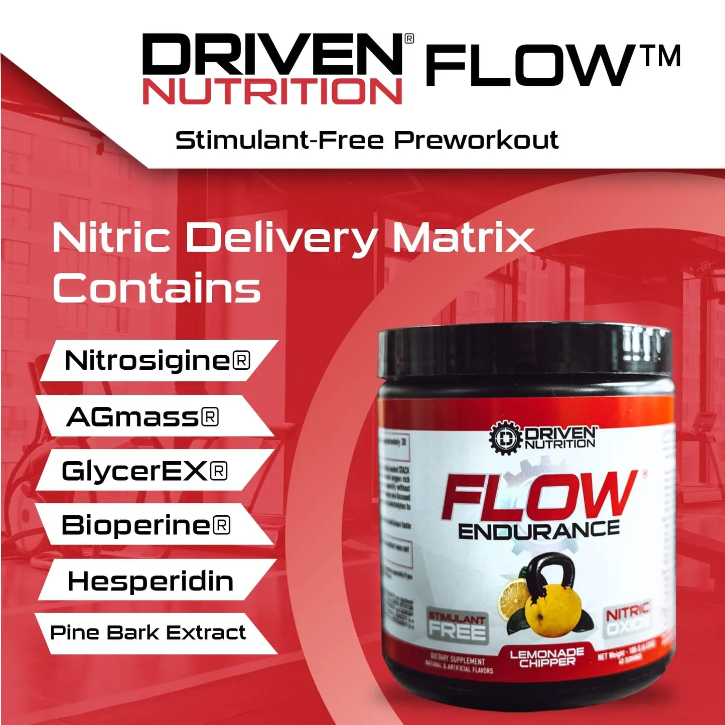 Driven Nutrition Flow - Cognitive Nitric Oxide Nootropic - Endurance & Energy - Increase Driven Nutrition