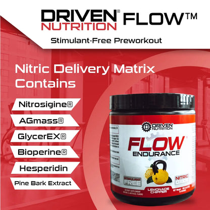 Driven Nutrition Flow - Cognitive Nitric Oxide Nootropic - Endurance & Energy - Increase Driven Nutrition