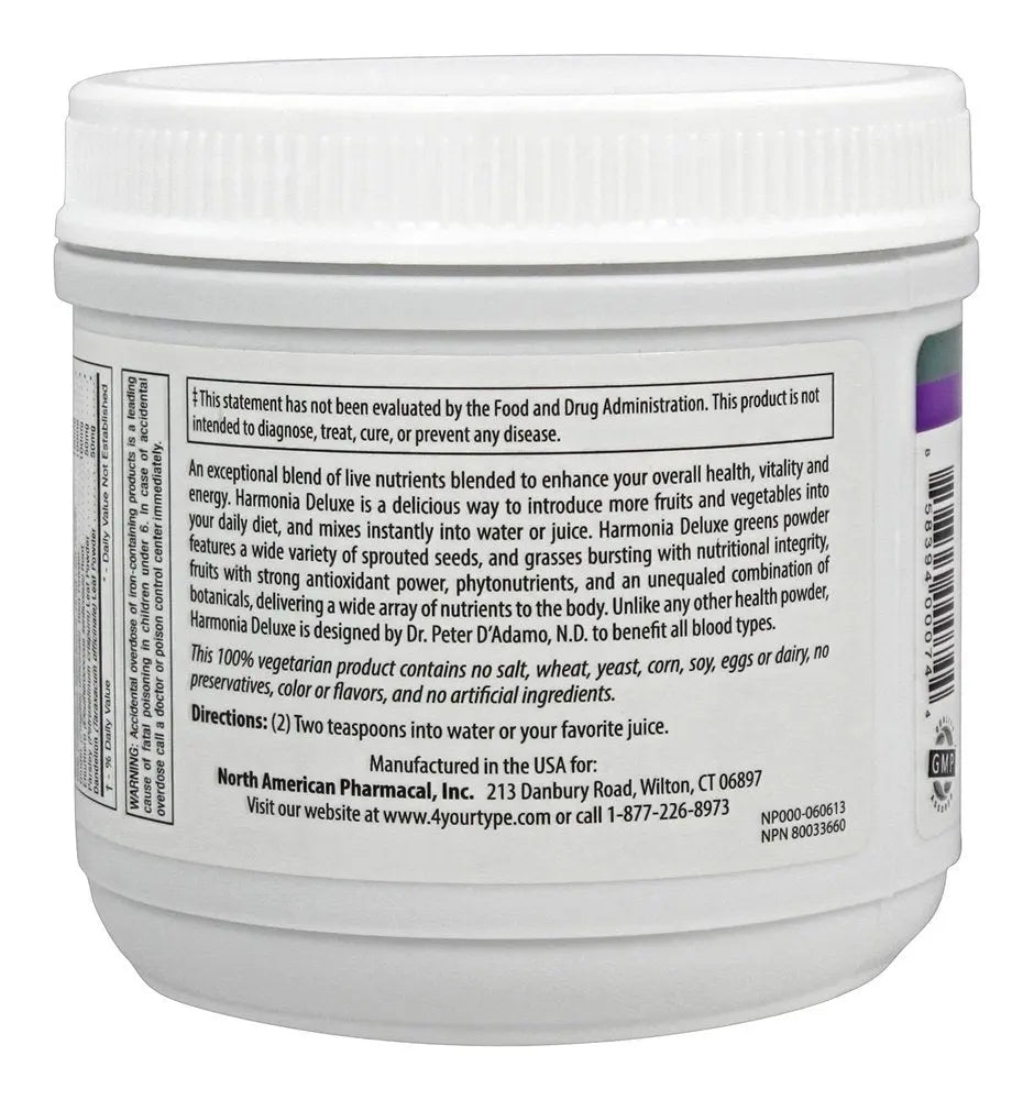 D'Adamo Personalized Nutrition Harmonia Deluxe, 7 Ounce D'Adamo Personalized Nutrition buy supplements Au