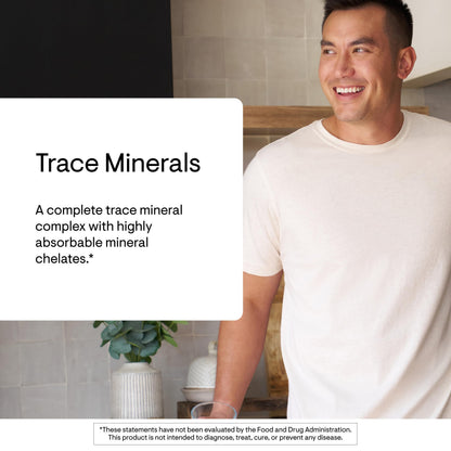 THORNE - Trace Minerals - Optimally Absorbed, Chelated Mineral Supplement with Zinc, Boron, Selenium, Chromium & Manganese - Third-Party Certified