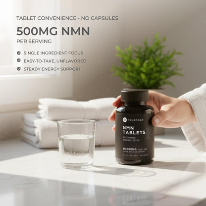 Neurogan NMN Supplement Tablets – Nicotinamide Adenine Dinucleotide Precursor for Cellular Energy & Brain Focus Support – 500 mg High-Potency Nicotinamide Mononucleotide per Serving, 300 Count NeuroganBuy Supplements Australia