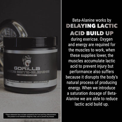 Gorilla Mode Beta-Alanine – Carnosine Precursor/Enhanced Muscular Endurance Gorilla Mind