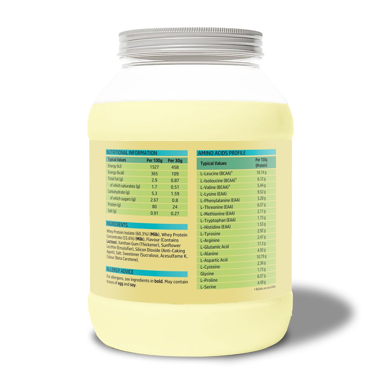 NutriVolv Whey Protein Isolate & Concentrate Powder | Vanilla Flavour 900g | 30 Servings NutriVolv