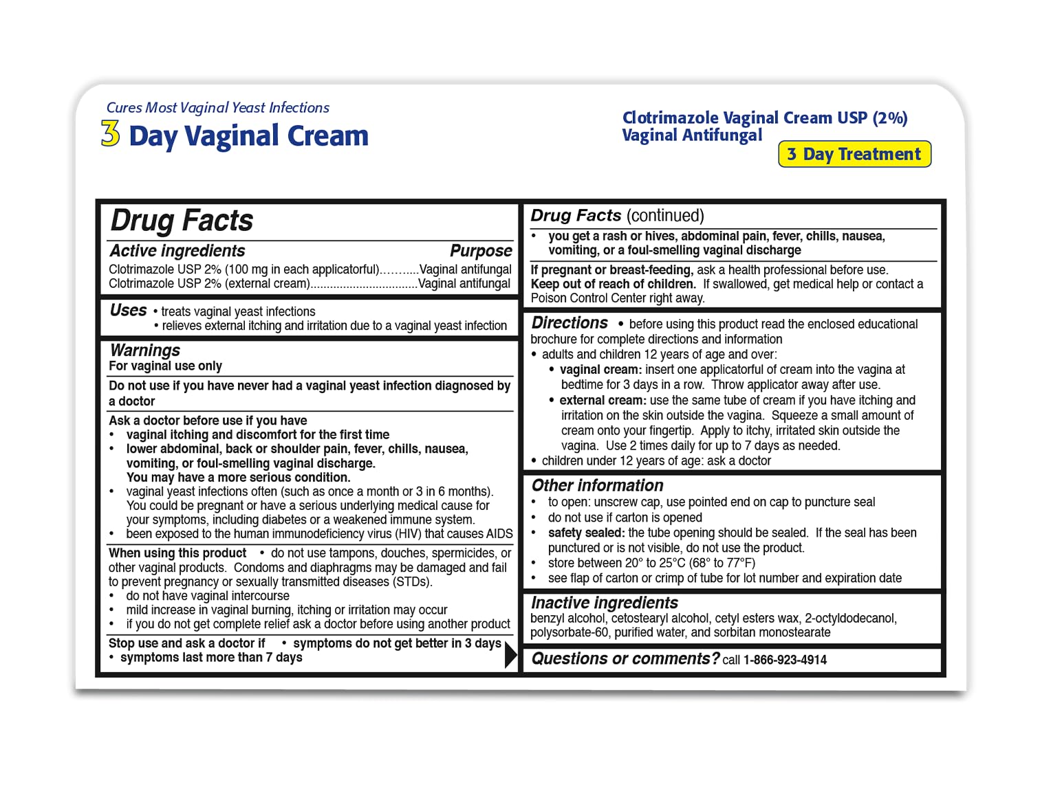 Clotrimazole 3 -Day Vaginal Cream - 0.74 Oz (PACK OF 3) ClotrimazoleBuy Supplements Australia