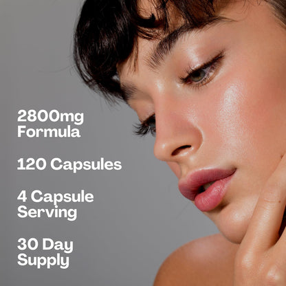 2800mg Marine Collagen Capsules – Highest Strength Type 1 Hydrolysed Collagen with Hyaluronic Acid and Vitamin C Miracle Greens