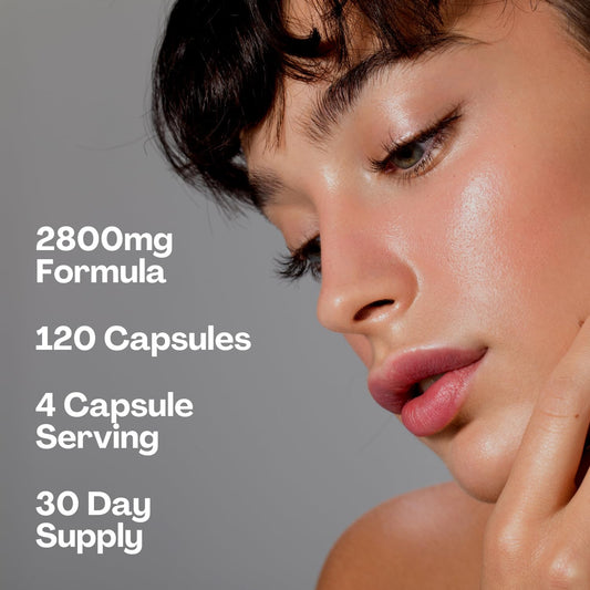 2800mg Marine Collagen Capsules – Highest Strength Type 1 Hydrolysed Collagen with Hyaluronic Acid and Vitamin C Miracle Greens