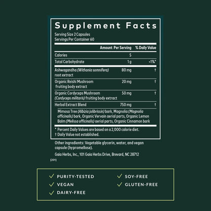 Gaia Herbs Adrenal Health Daily Support, Help Maintain Healthy Energy & Stress Levels*,120 Liquid Phyto-Caps Adrenal Health Nightly Restore, 120 Liquid Phyto-Caps - Bundle Gaia Herbs buy supplements Au
