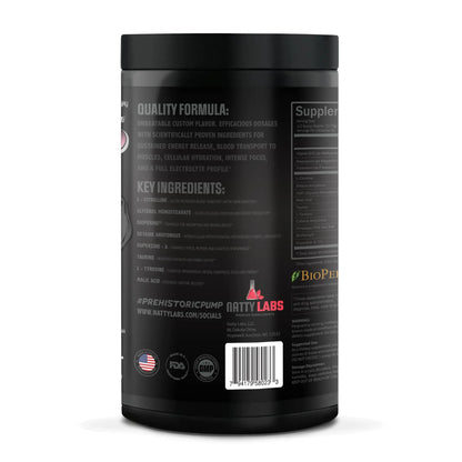 Natty Labs Prehistoric Pump Pre Workout - Preworkout Energy Supplement · 300mg Caffeine Natty Labs