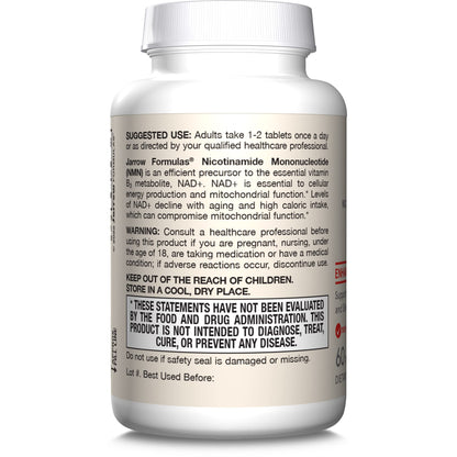 Jarrow Formulas Nicotinamide Mononucleotide (NMN) - 60 Tablets - Supports Energy Production - Dietary Supplement - Vegan, Gluten Free, Non-GMO - 60 Servings (Packaging May Vary) Jarrow FormulasBuy Supplements Australia