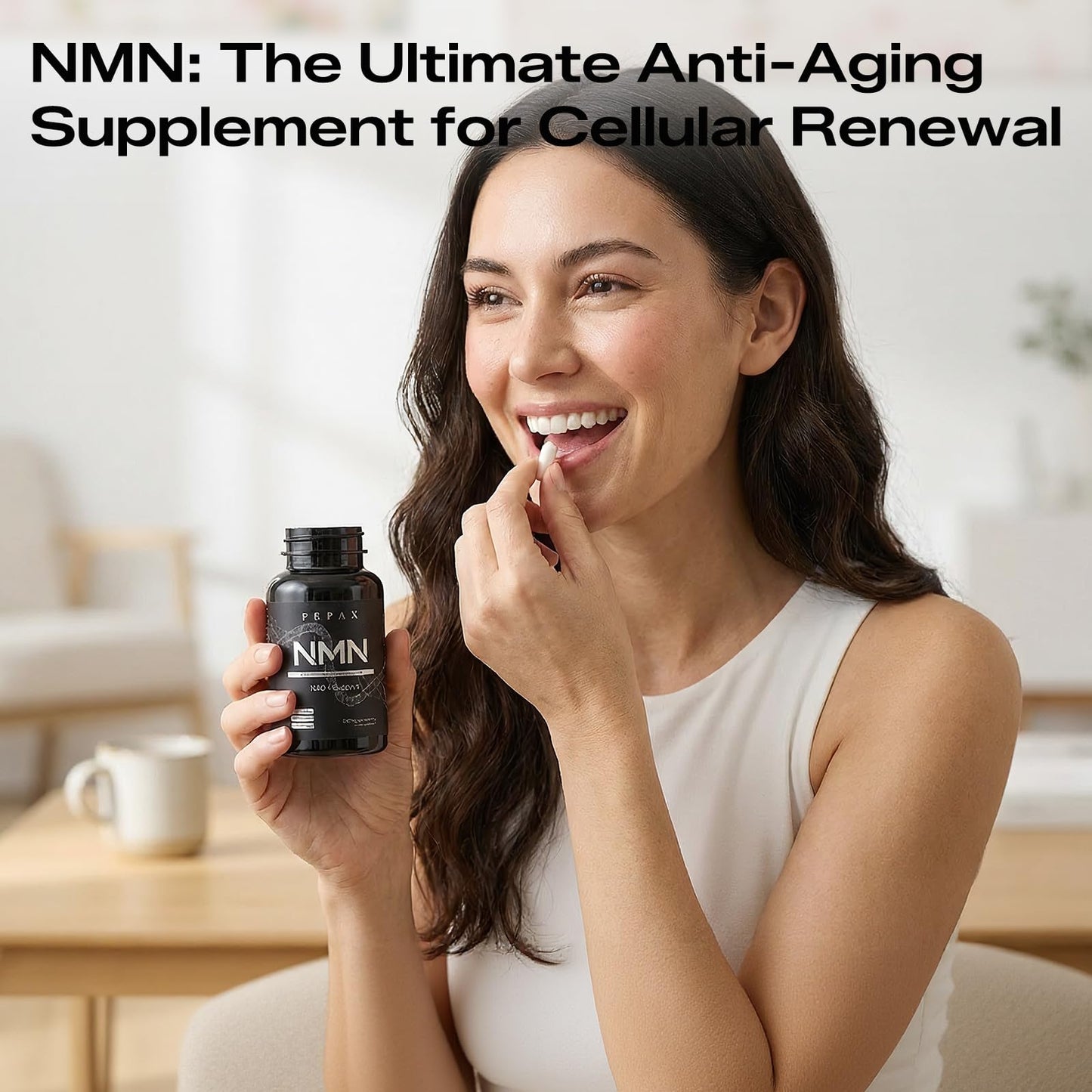 PEPAX NMN Supplement 500mg - 99% Pure NMN Supplement Capsules for Increased NAD Levels & Healthy Aging - Third Party Tested Stabilized Capsules, cGMP Certified, 90 Liposomal NMN (45 Servings) PEPAXBuy Supplements Australia