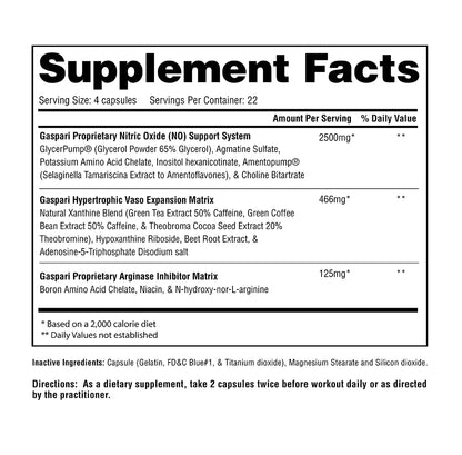 Gaspari Nutrition PlasmaJet, Legendary N.O. Nitric Oxide Maximizer, Increased Lean Mass Gaspari Nutrition