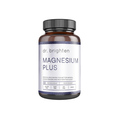 Dr. Brighten Magnesium Plus (as Magnesium Bi-glyncinate) - Beneficial in Maintaining a Healthy Mood, Sleep, Hormone Balance and Reducing Symptoms of PMS and Menstrual Cramps Dr. BrightenBuy Supplements Australia