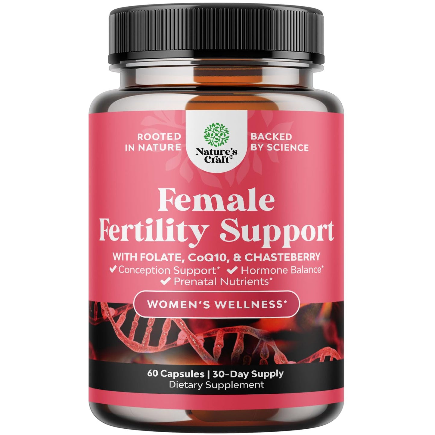 Fertility Supplement for Women with Prenatal Multivitamins - Female Fertility Support Natures Craft