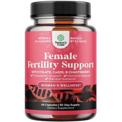 Fertility Supplement for Women with Prenatal Multivitamins - Female Fertility Support Natures Craft