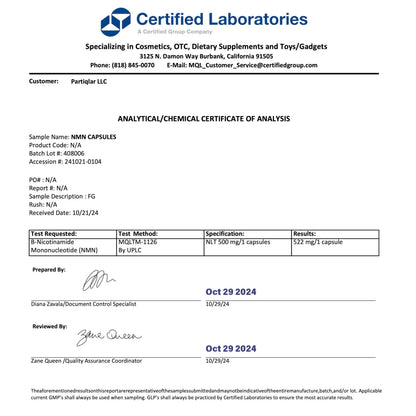 partiQlar NMN Supplement 500mg – Nicotinamide Mononucleotide NMN & Booster for Cellular Energy, Longevity & Healthy Aging – 2-Month Supply (60 Capsules) partiQlarBuy Supplements Australia