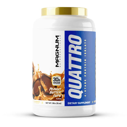 Magnum Nutraceuticals Quattro -, Peanut Butter Cups, 2LB - May Support Muscle Growth QUATTRO