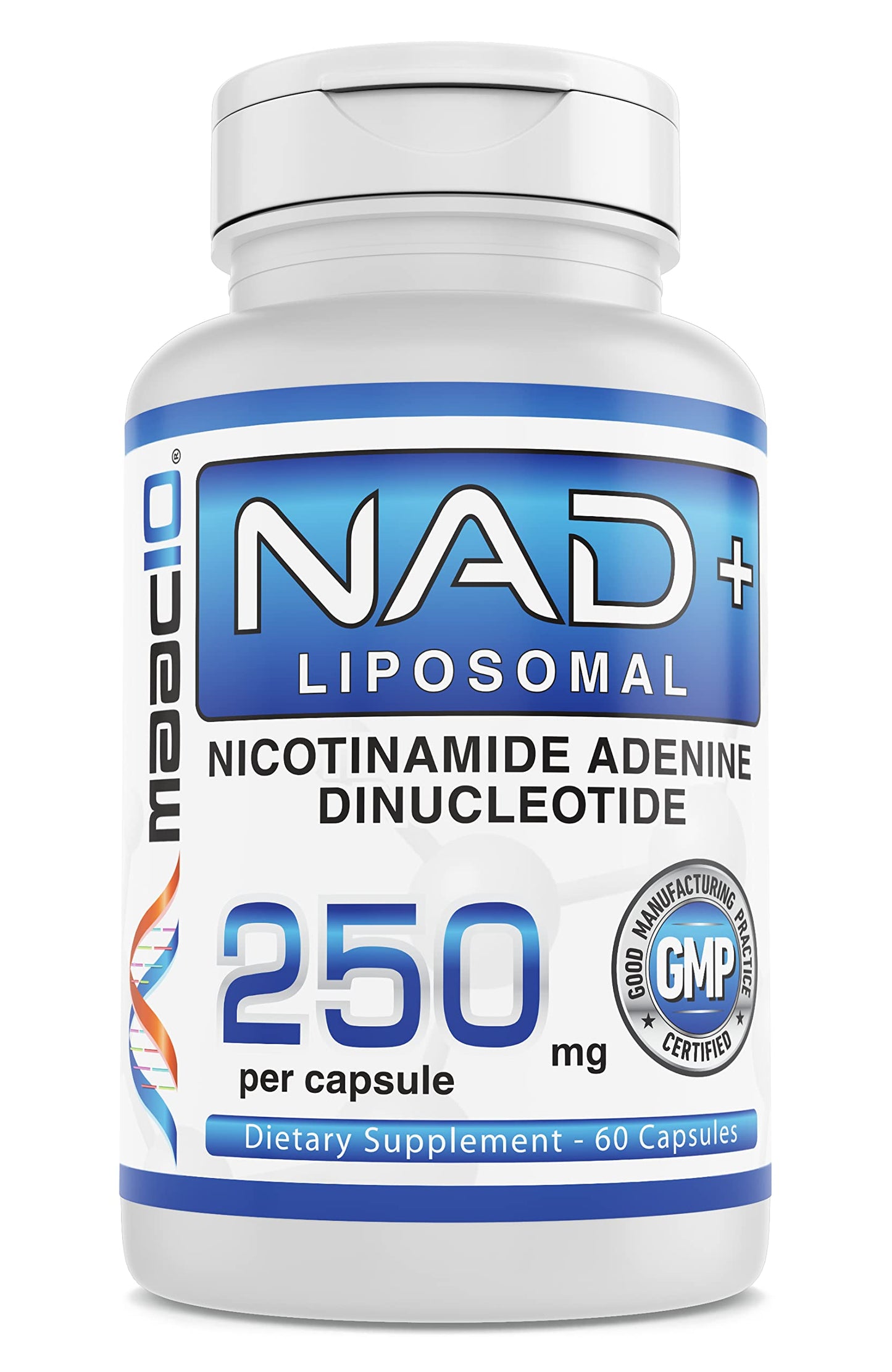 MAAC10 Liposomal NAD Supplement 500mg Serving (2x250mg Capsules) Actual Nicotinamide Adenine Dinucleotide MAAC10Buy Supplements Australia